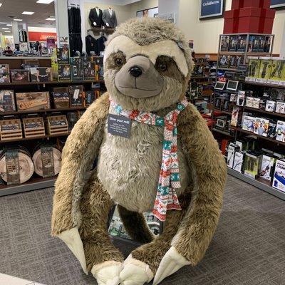 Large sloth doll for Christmas.