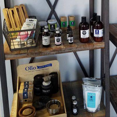 We carry Olio skin and beard products