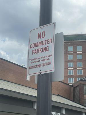 Nothing about customers only. I am not a commuter. I did not use the metro after parking here. I did go into giant and bought groceries.