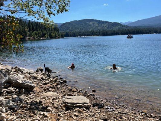 Great swimming spot, drops off fairly quickly and is deep and cold!