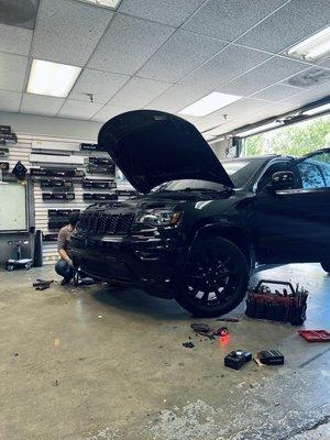 installing LED lights on the jeep