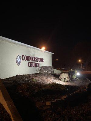 Cornerstone church sign