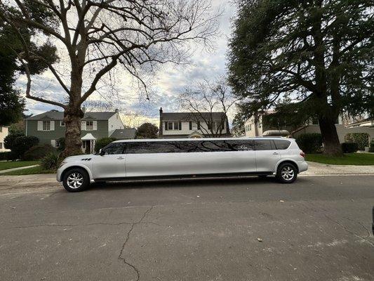 12-16 person limo. It was the length of our house.