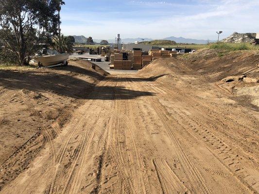 This is a before picture of the ramp we made before adding cement.