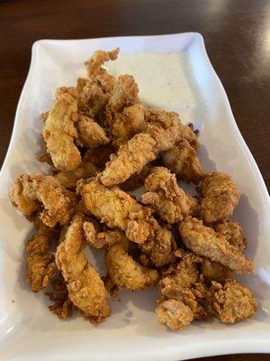 This was our favorite dish! Fried alligator .