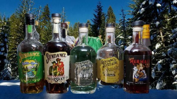 A sampling of Sundance Distillery offerings