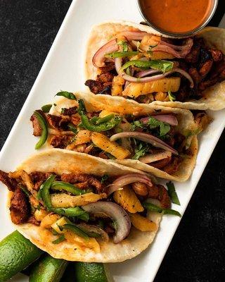 Our tacos come made fresh with handmade tortillas and absolutely delicious flavors that create a mouthwatering sensation