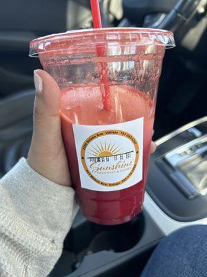 Carrot, orange and beet juice