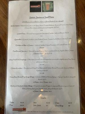 April menu