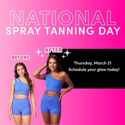 National Spray Tan Day March 21st