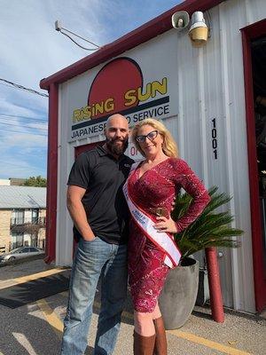 Heather Havenwood and the boys at Rising Sun Japanese Auto Service.