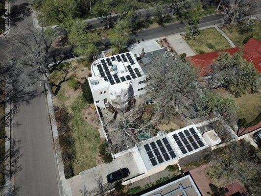 Huning Castle solar installation.  Split system between the main home and garage.  Big or small, we do great solar installations