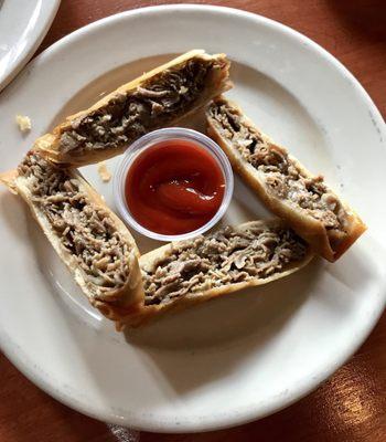 Cheesesteak Eggrolls. Excellent.