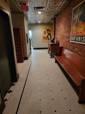 View from the elevator toward the dining room