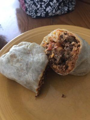 carne asada burrito