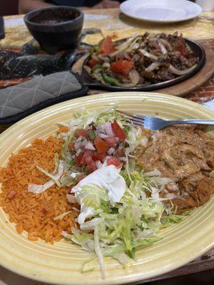 Rice and Beans that came with the fajitas