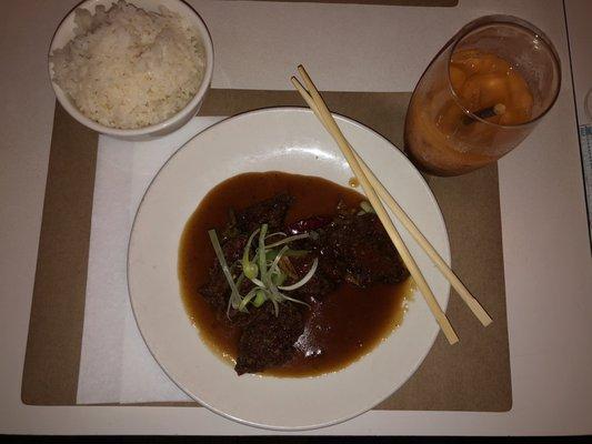 Szechuan Sweet and Spicy Orange Beef Thai Iced Tea