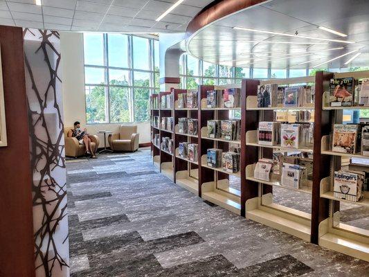 Quiet reading time on the second floor in the library at 227 S. Seventh St.