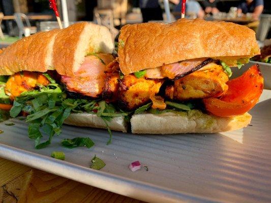 Chicken kabob sandwich