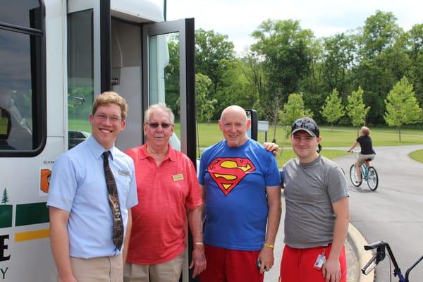 This was the tour bus crew that proved so helpful to me, Russ (driver), Nathan (tour guide), and Will (aide).  Thanks