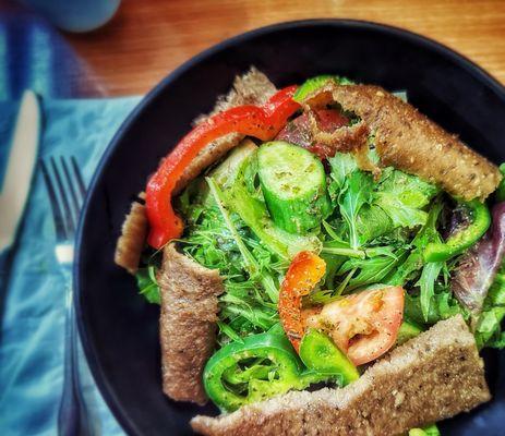 Mediterranean salad with Side Gyro Meat