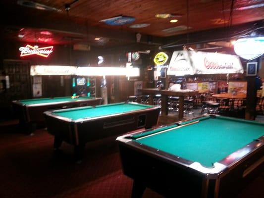 they have 4 pool tables and several daily specials + happy hours!