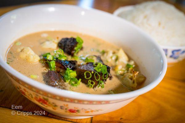 White Curry with Brisket Burnt-ends