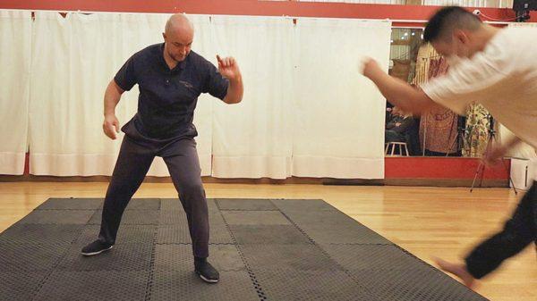 Showing the power of Tai Chi. Wednesday open mat night.