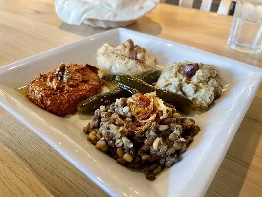 Pita and dip sampler