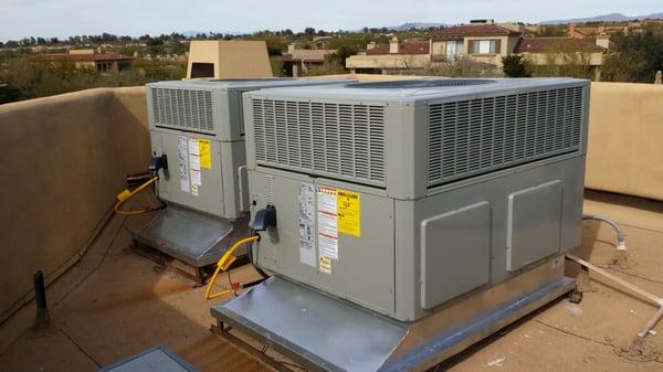 High efficiency Trane units with special adapters. HOA approved!