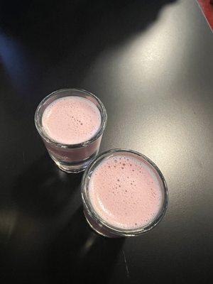 Received a completely beet latte shot