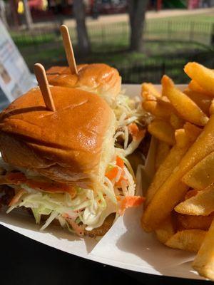 Slider combo. It's a mini version of the bird served with a side of fries.