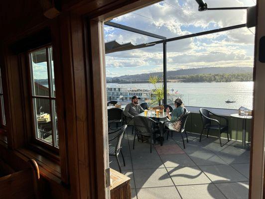 Get some sunshine while enjoying your drinks. The deck is nicely covered, and well thought through.