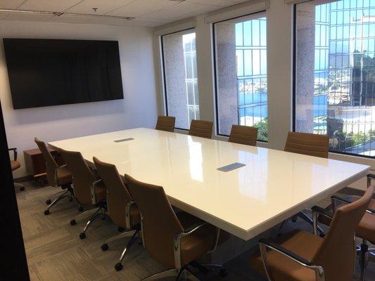 New Conference Room Table with an ocean view.