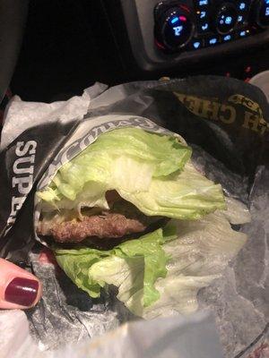 Super Star, lettuce wrapped... eaten in the car, mess free!