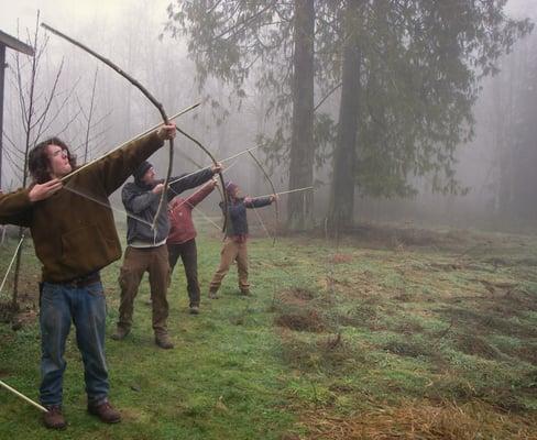 Survival bows at Alderleaf Wilderness College