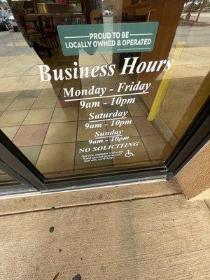 Business hours