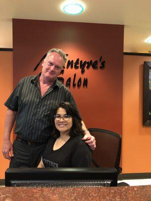 Andrea and Brian Mcintyre 
 #mcintyressalon