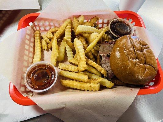 Brisket Sandwich & Fries