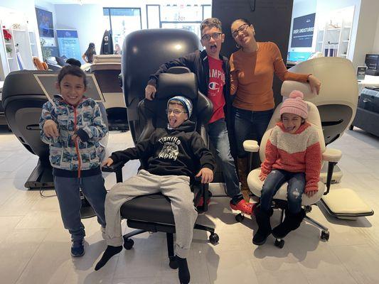 Gaming chairs with built in massage...for young and old alike!