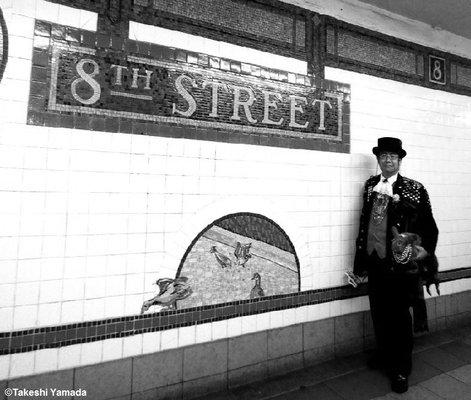 MTA - 8th St - NYU Subway Station, Manhattan, NY. Dr. Takeshi Yamada and Seara (Coney Island sea rabbit)