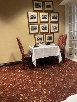 My neighboring table. The restaurant was named after the KY Derby, hence the horse pictures everywhere!