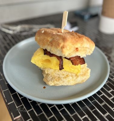 Bacon,egg and cheese biscuit.