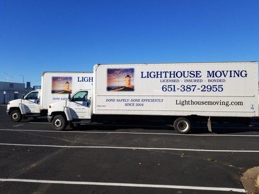 Our two latest editions to our fleet! Two 26 foot GMC Trucks.