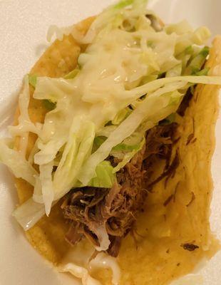 Pulled beef taco