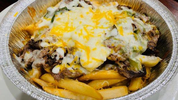 Philly cheese steak fries!!