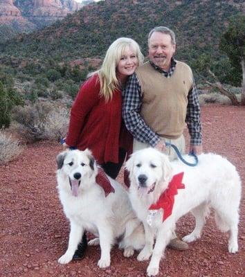 Roy and Michelle - Zoey and Zeus our Great Pyrs