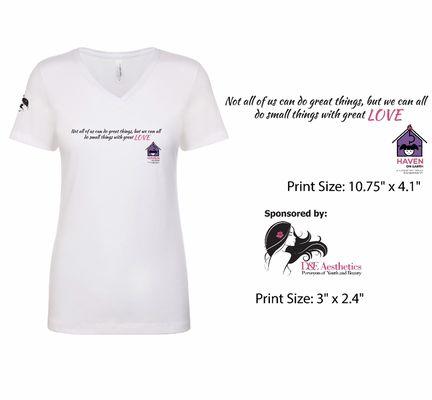 Our MedSpa and Nonprofit T-shirts - We're Beauty treatments with a Cause