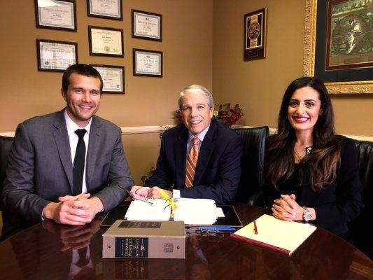 Our Attorney group with Principal Attorney, Jack E. Stephens, and his two Associate Attorneys, Jacqueline Isaac and Casey O'Connell.