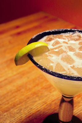 Classic margarita rocks and salted rim